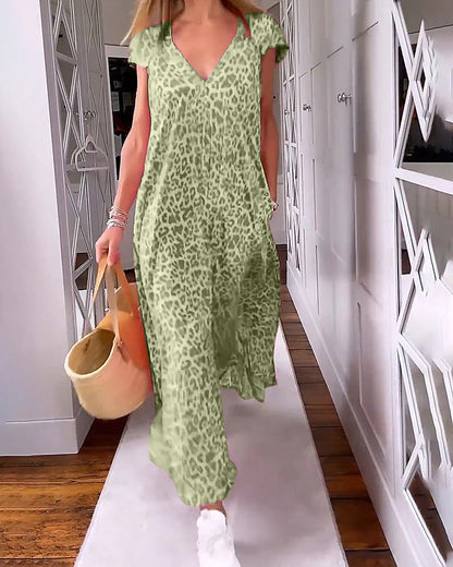 Charley - Robe Longue A Col en V 1 + 1 GRATUIT