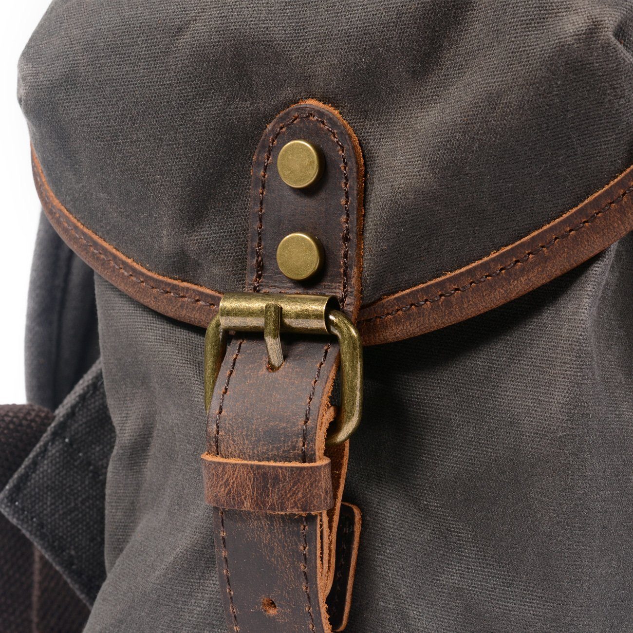 Kyle - Canvas & Leather Backpack