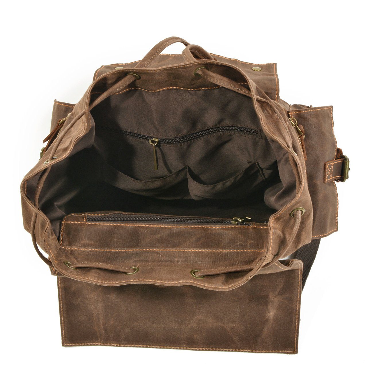 Anthony - Canvas Hiking Backpack with Drawstring Closure