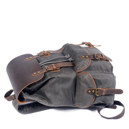 Kyle - Canvas & Leather Backpack