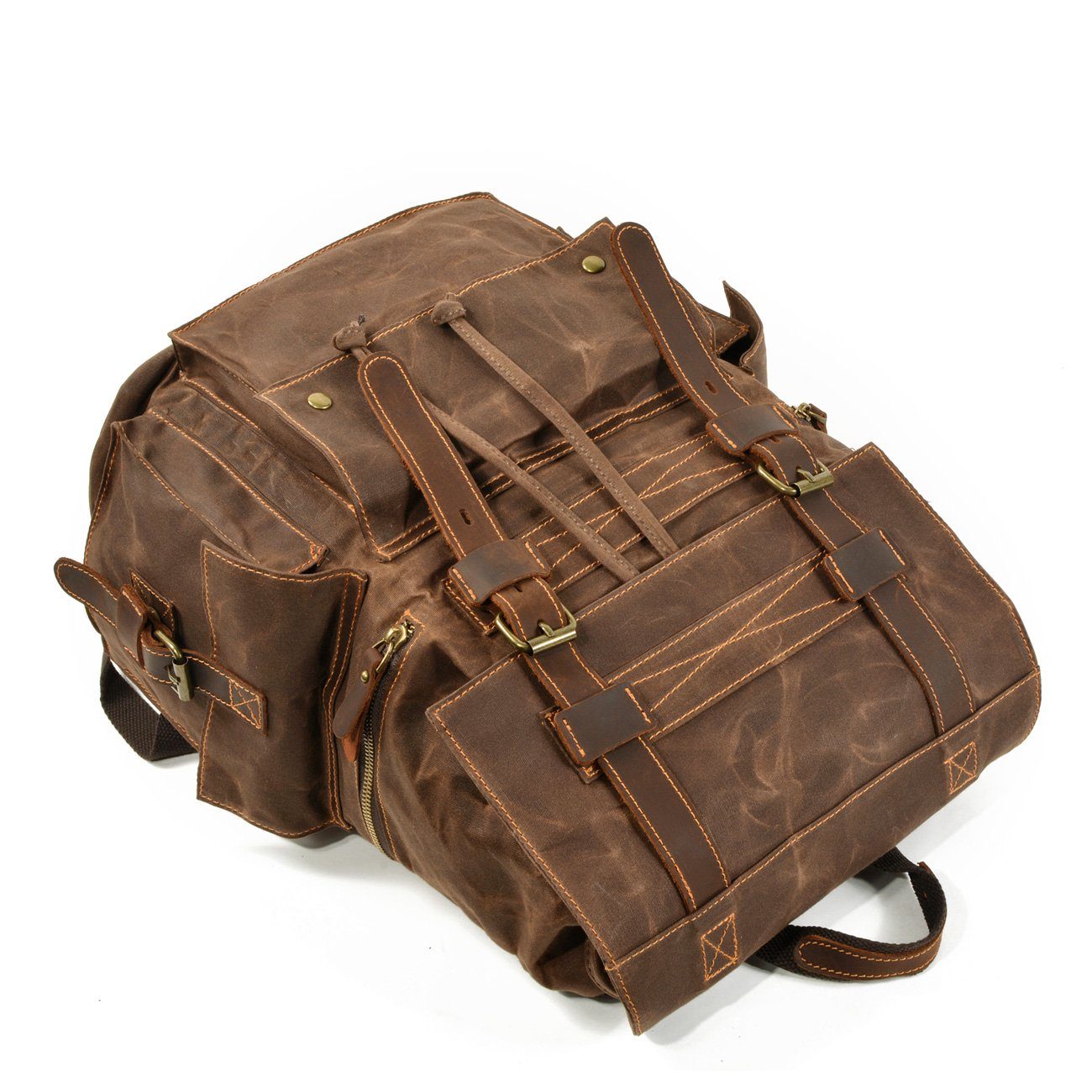 Anthony - Canvas Hiking Backpack with Drawstring Closure