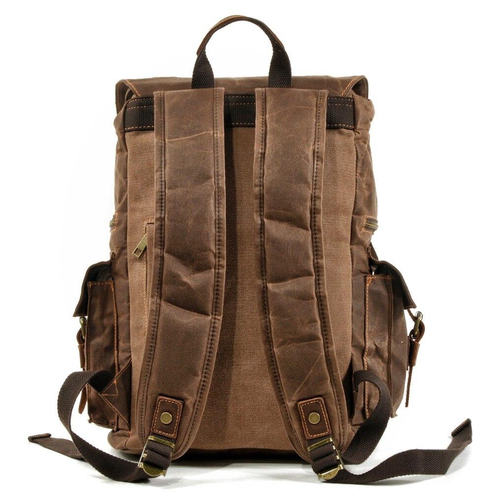 Anthony - Canvas Hiking Backpack with Drawstring Closure