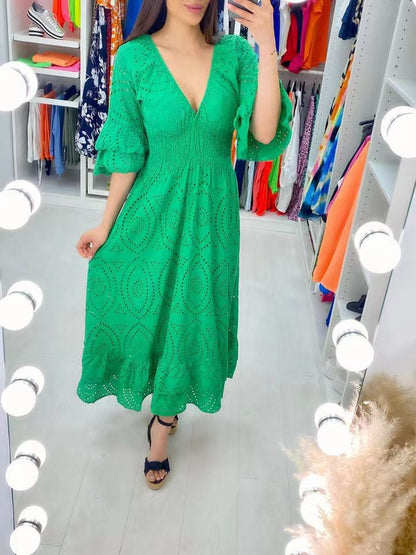 Cassandra - Robe Avec Manches A Volants 1 + 1 GRATUIT